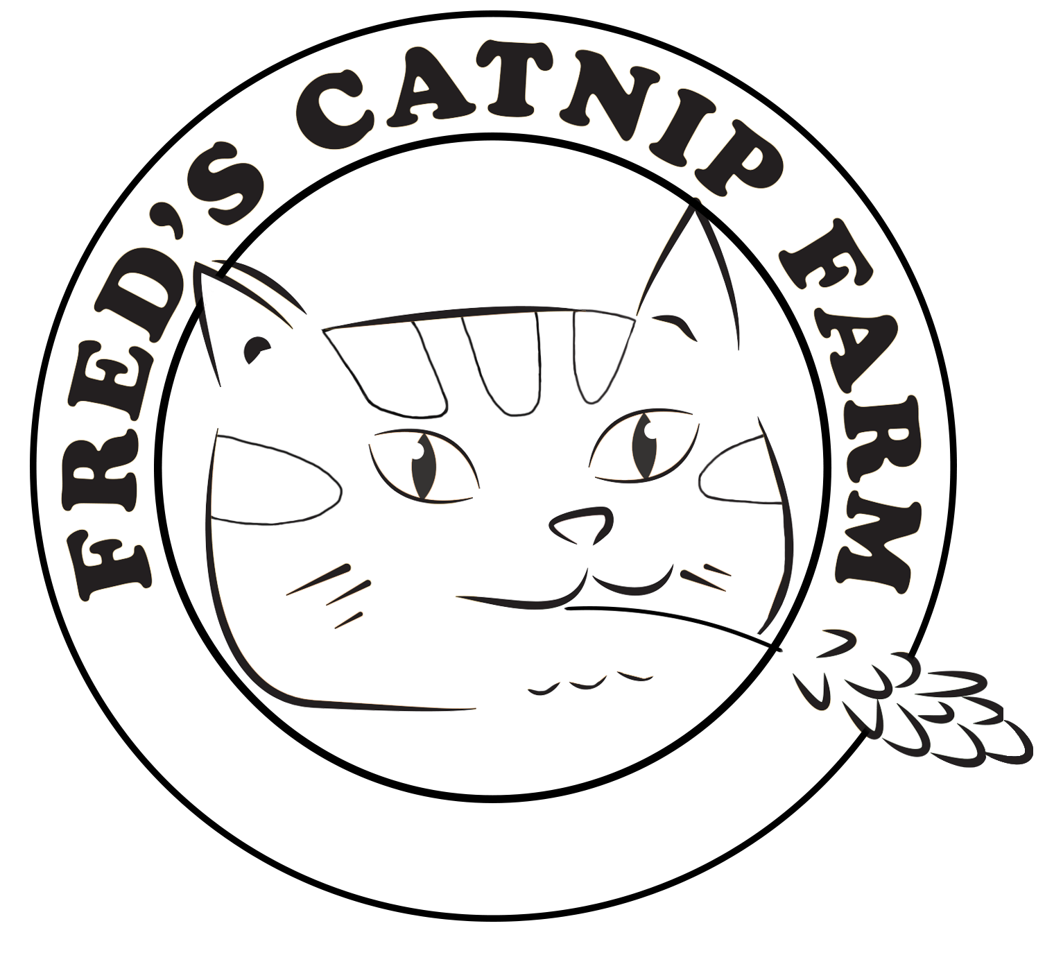 freds catnip logo outline