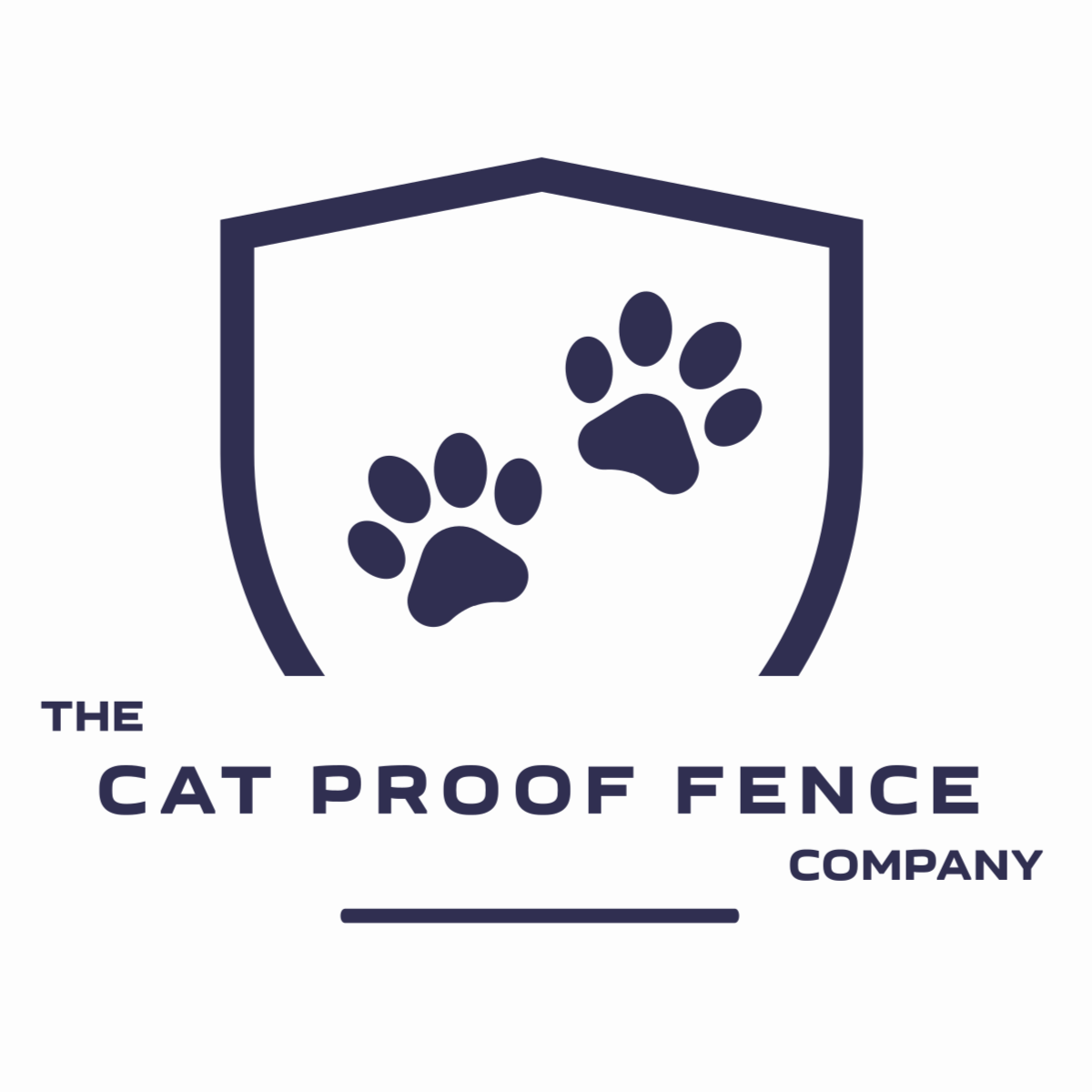 The Cat Proof Fence Company- Blue on White – Cropped